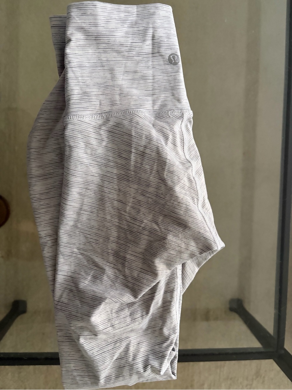 lululemon athletica Heathered Light Gray Stripe Kids Leggings